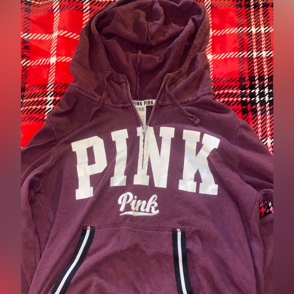 vs PINK quarter zip hoodie